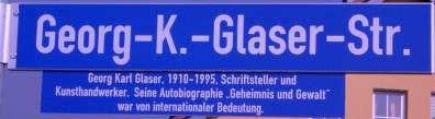 Straßenschild der Glaserstraße in Guntersblum