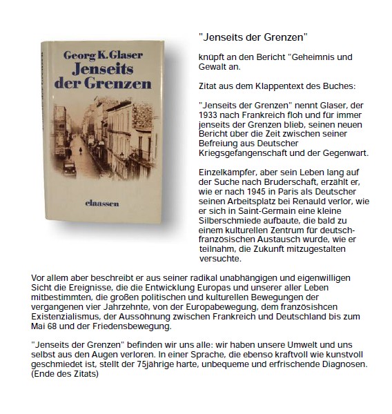 Romanvorstellung Jenseits der Grenze